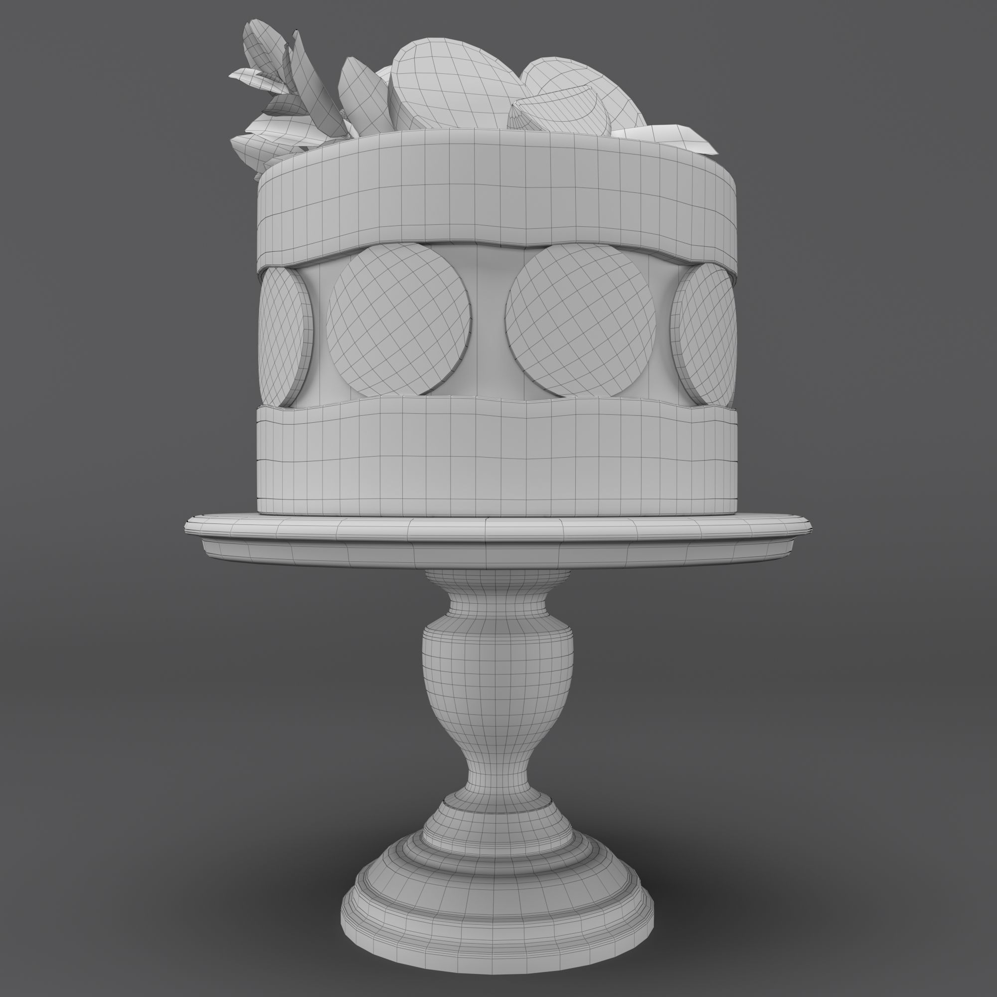 Lemon cake 3D model_6