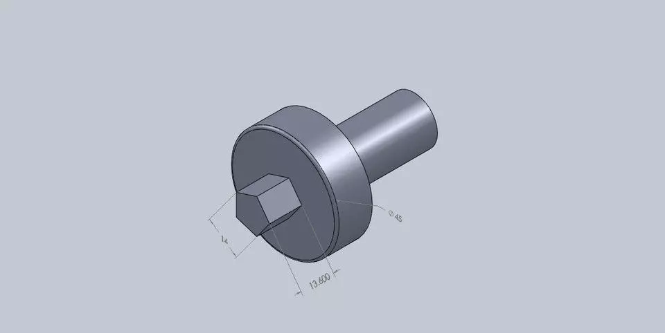 straight pentagonal tool Free 3D model