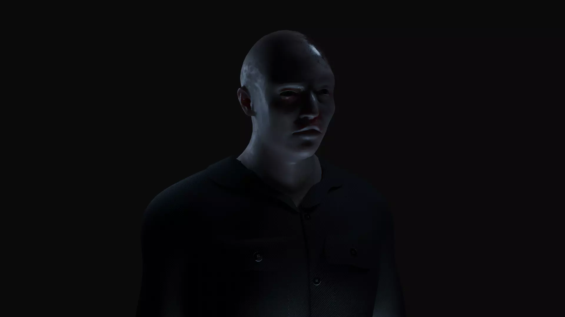 Jason Voorhees Bust Low-poly 3D model