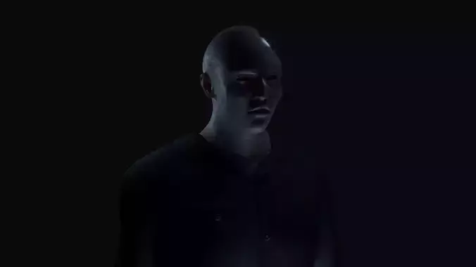 Jason Voorhees Bust Low-poly 3D model