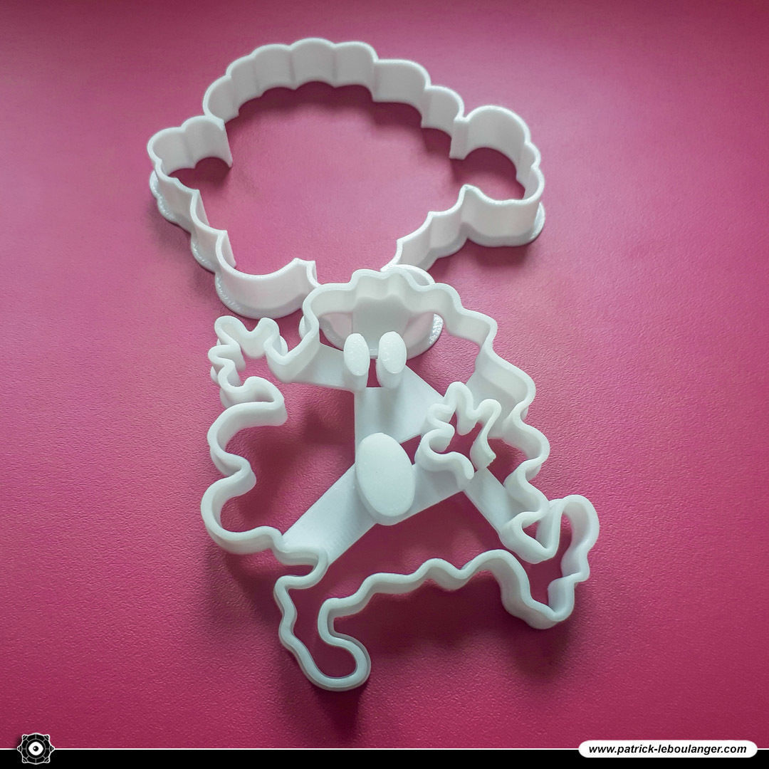 Mr Jelly Cookie Cutter 3D print model_3