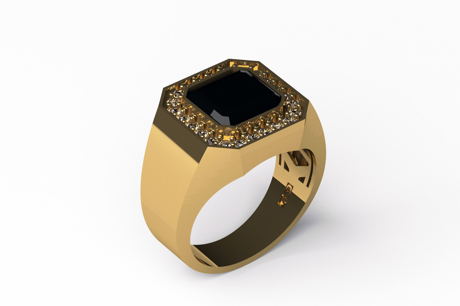 Signet ring 2 3D print model_1