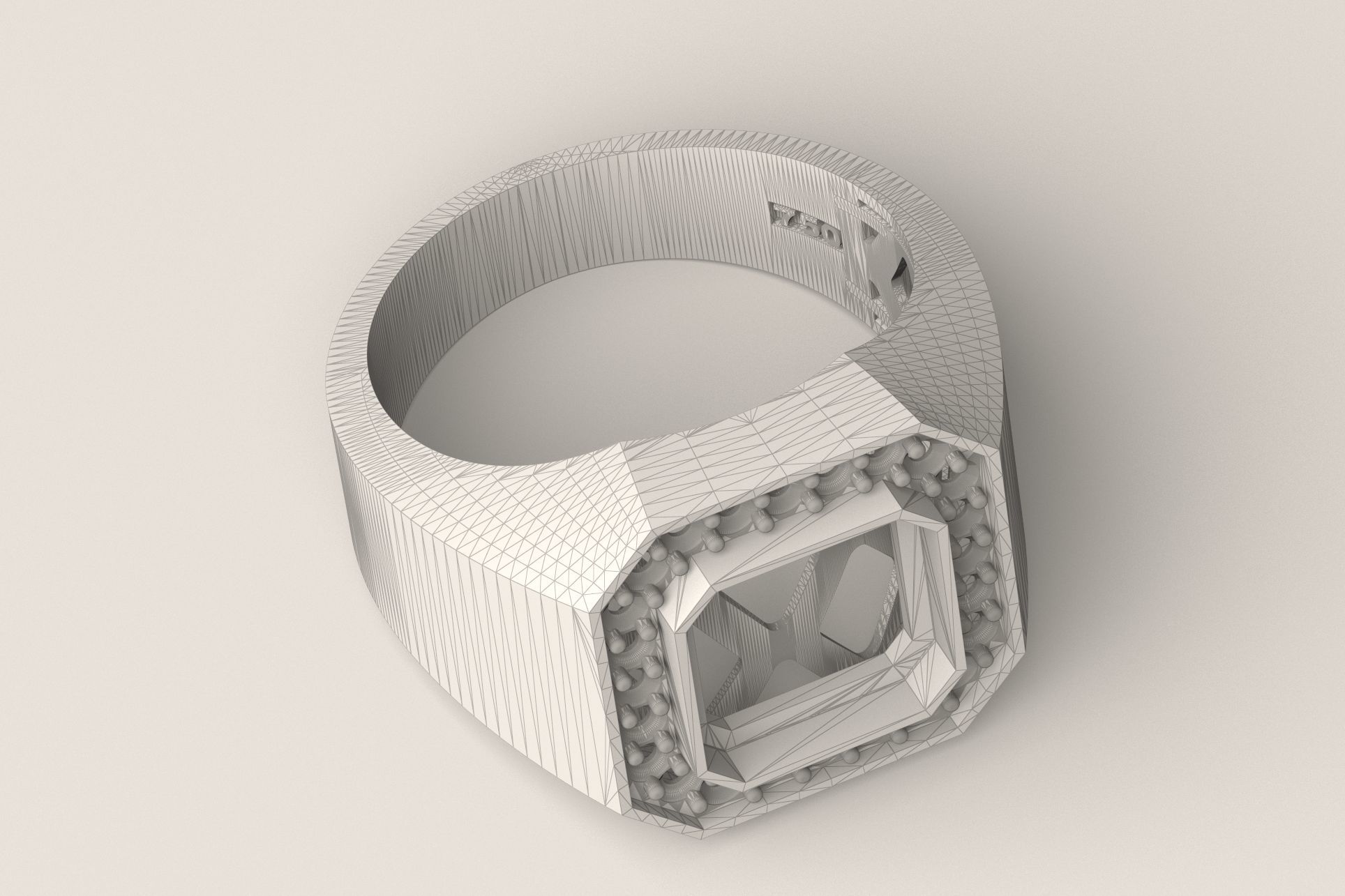 Signet ring 2 3D print model_6