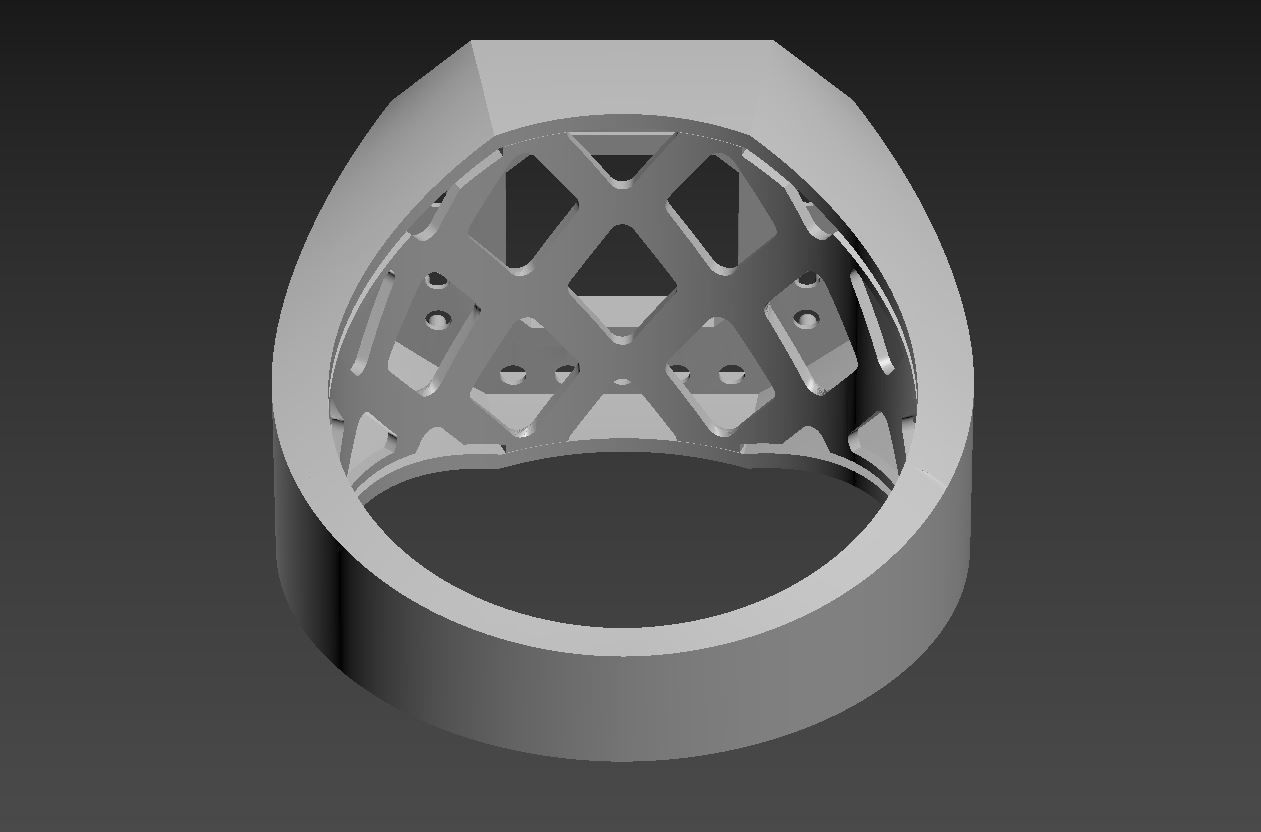 Signet ring 2 3D print model_8
