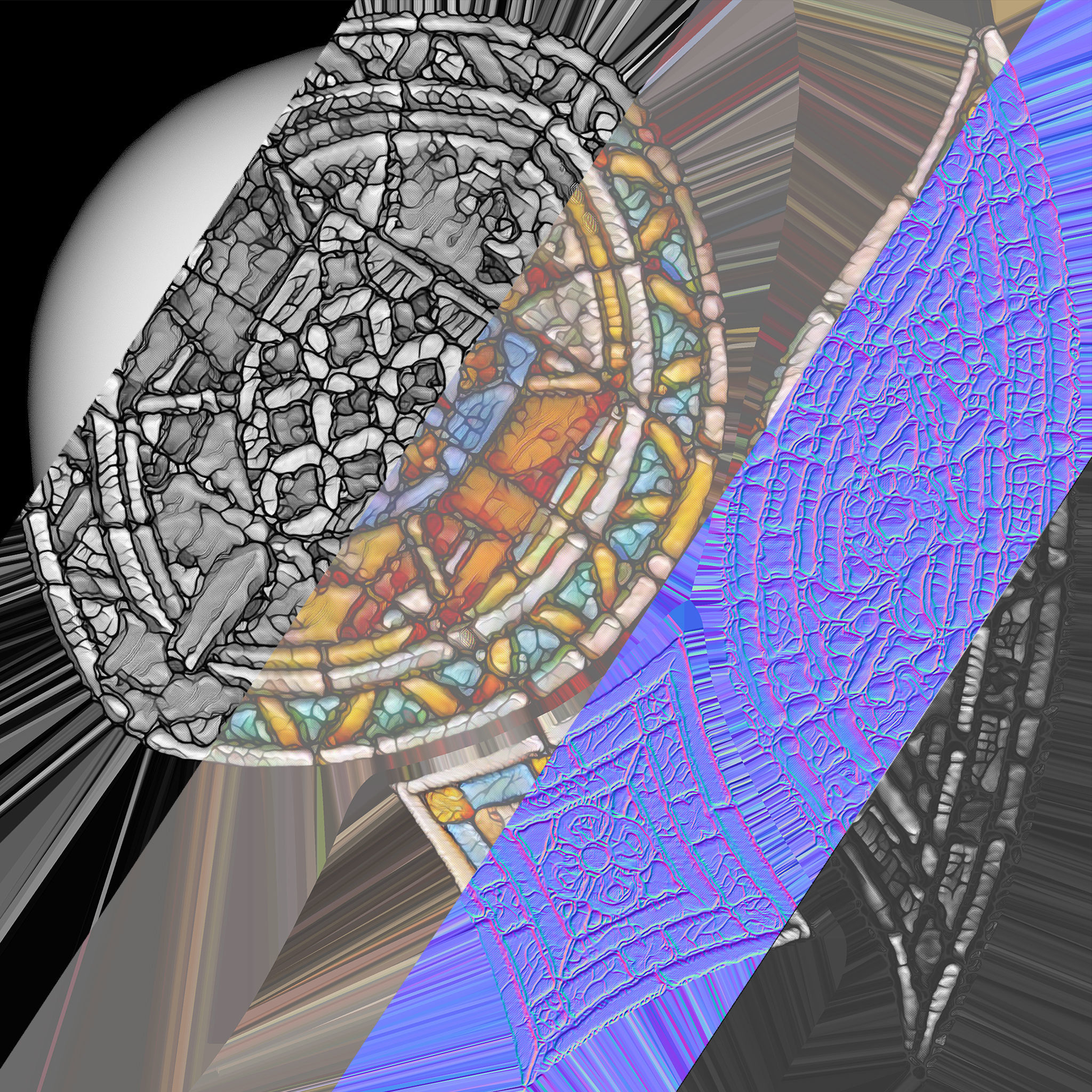 Stained Glass Window Pack Low-poly 3D model_17