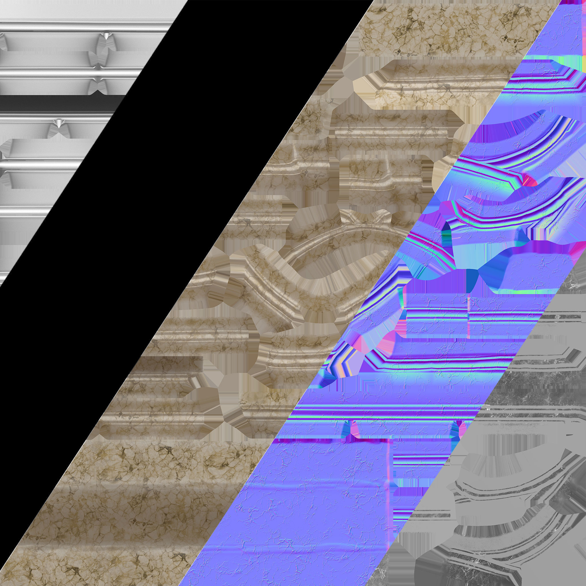 Stained Glass Window Pack Low-poly 3D model_15