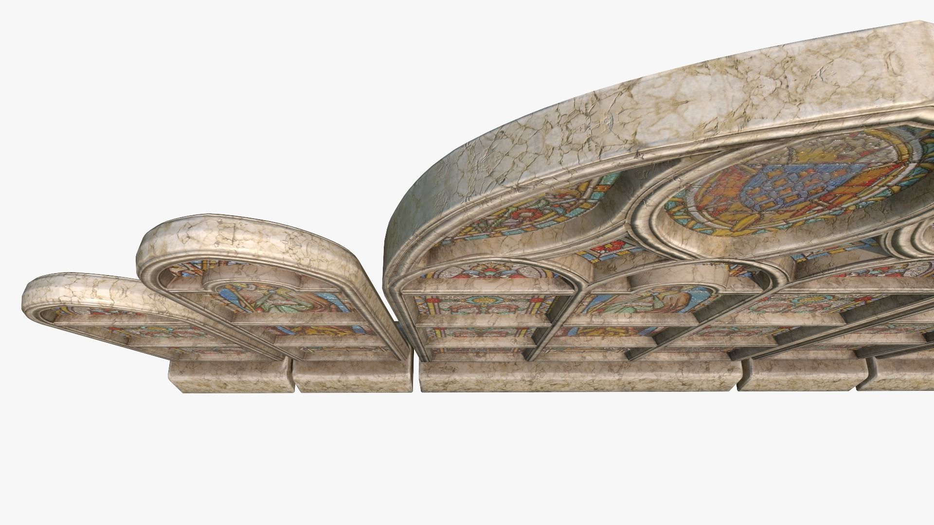 Stained Glass Window Pack Low-poly 3D model_10