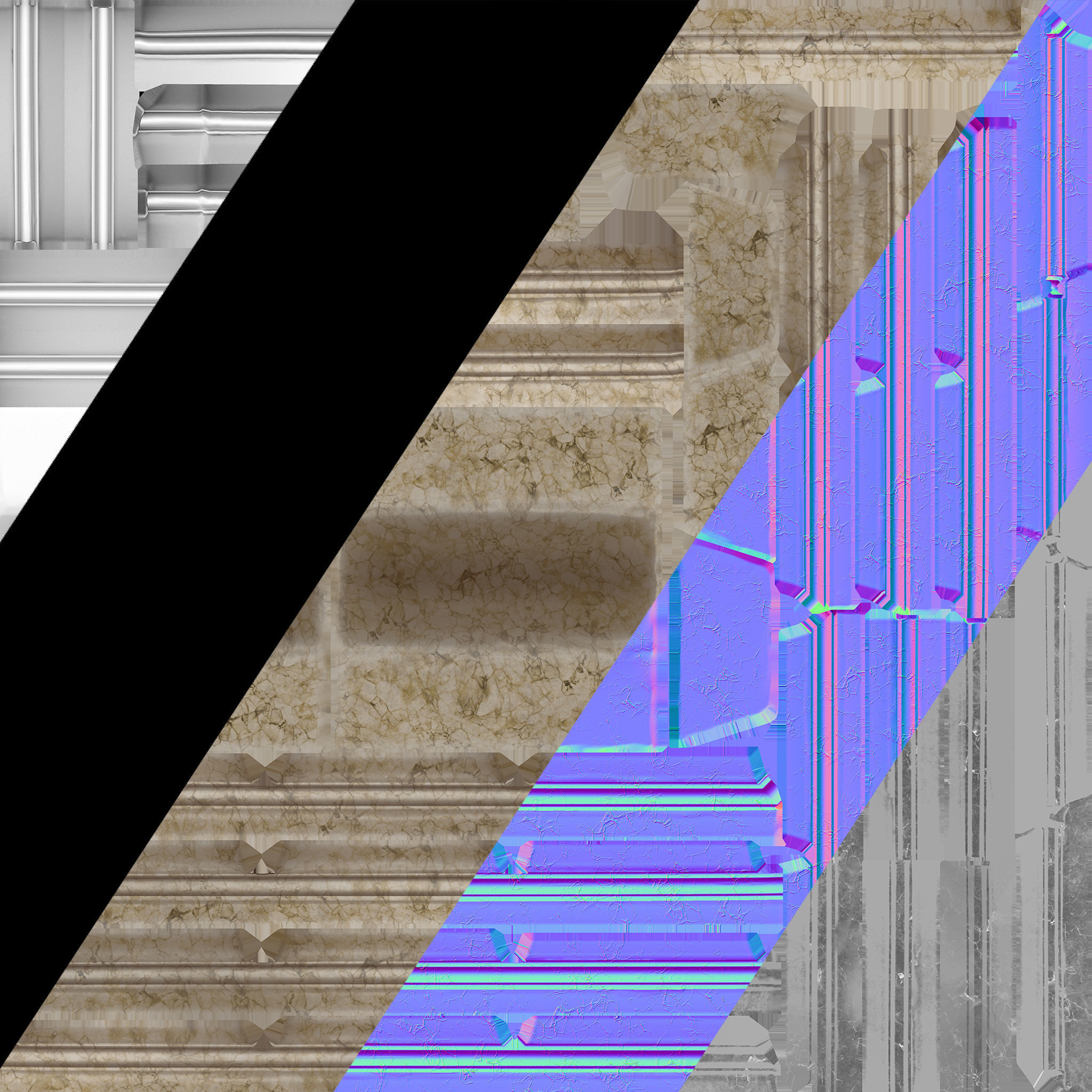 Stained Glass Window Pack Low-poly 3D model_14