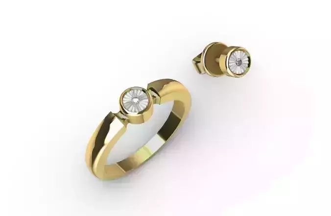 ring and earrings diamond set