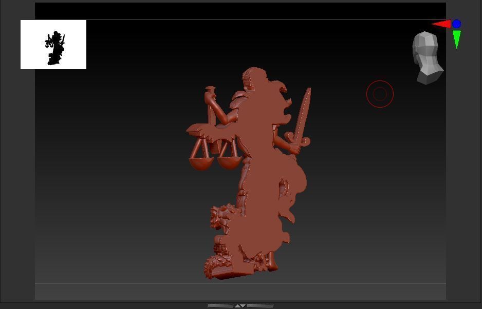 Lady Justice  Pendant Creative Cr 04  3D print model_6