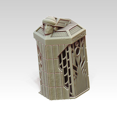 Metropolis Phone Booth Free 3D print model