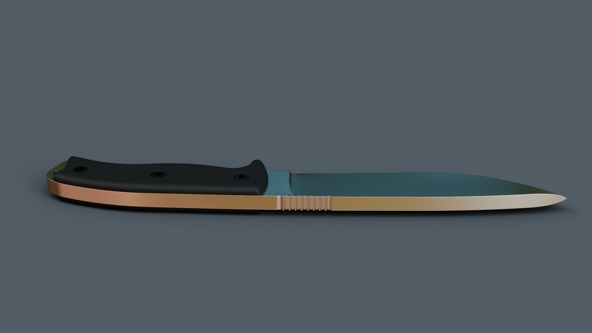 Survival Knife Low-poly 3D model_9