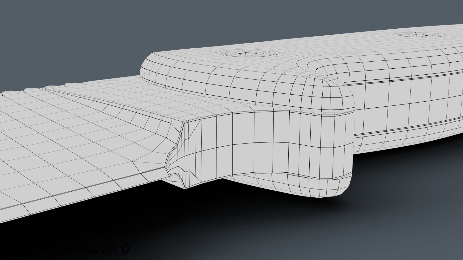 Survival Knife Low-poly 3D model_19