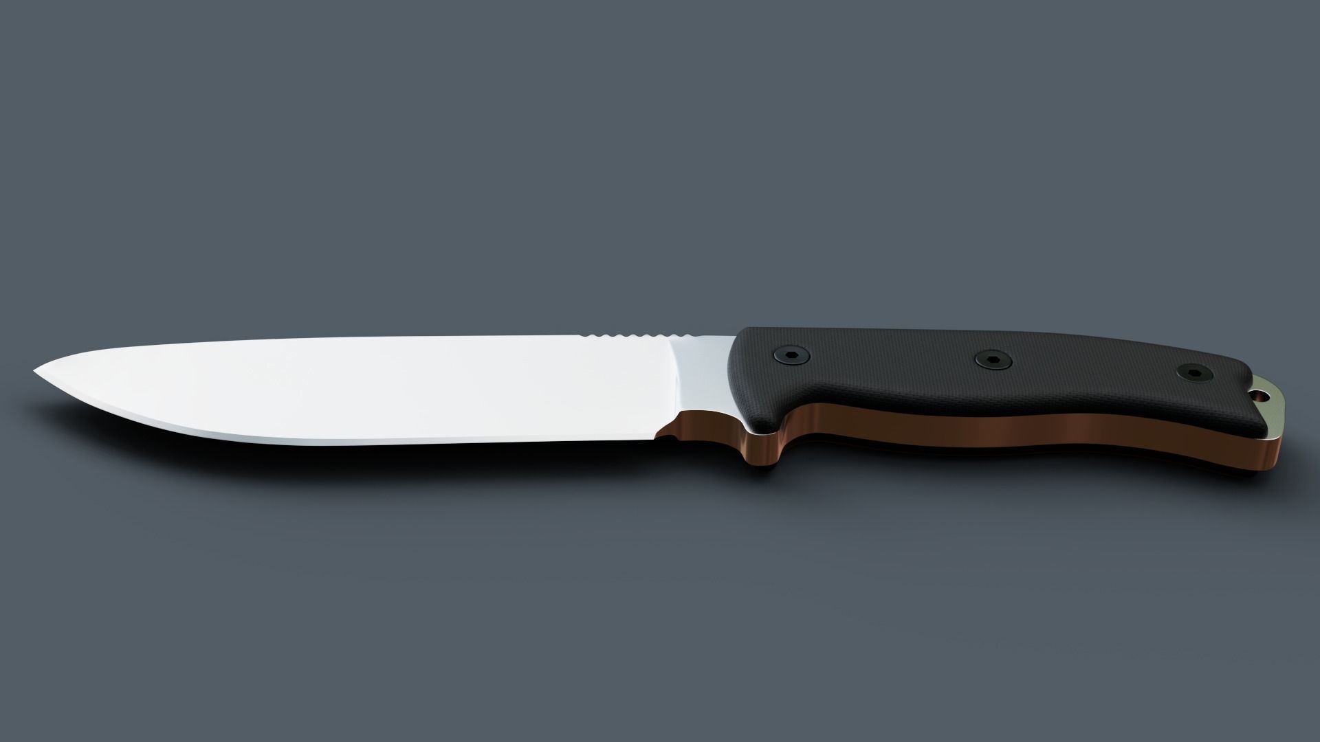 Survival Knife Low-poly 3D model_6