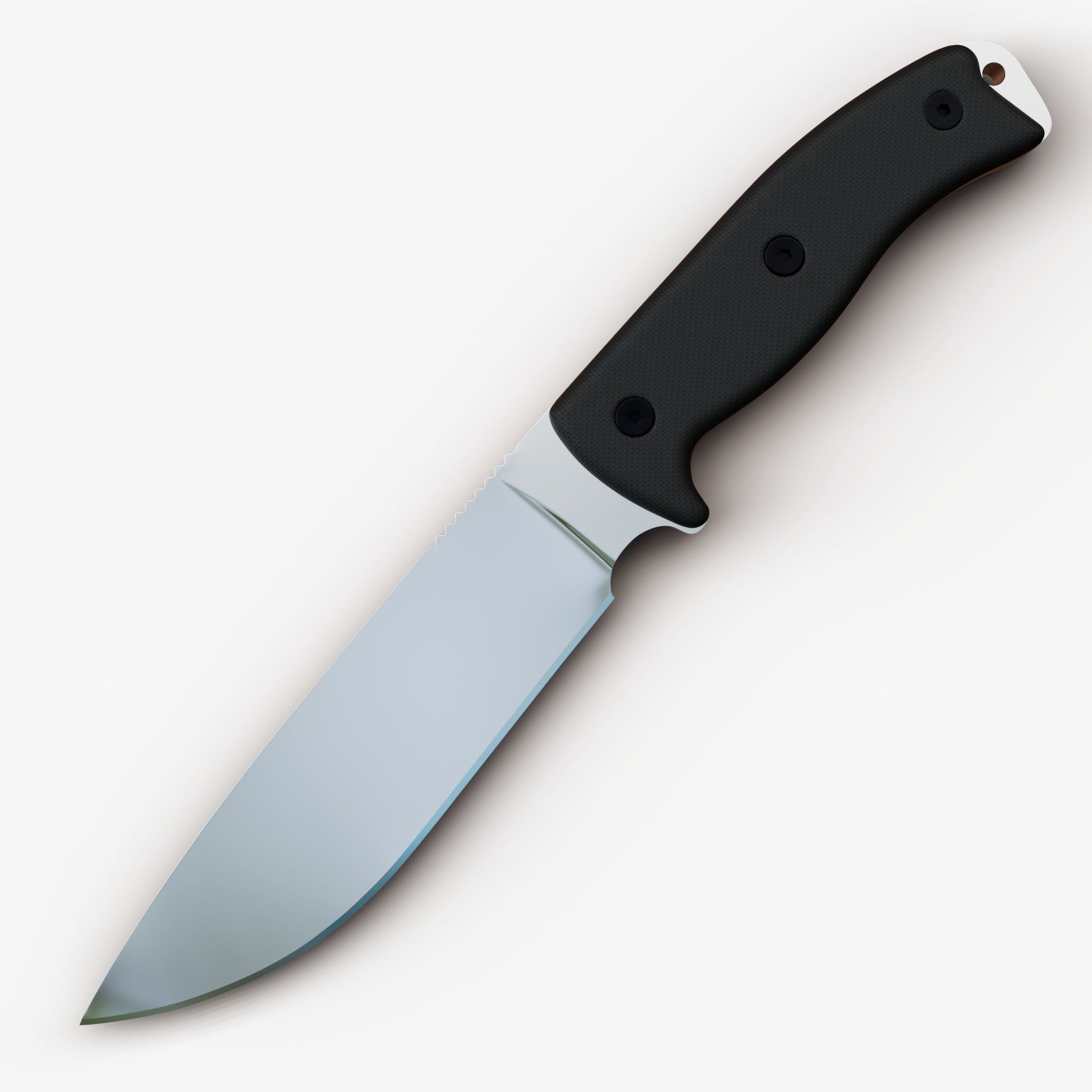 Survival Knife Low-poly 3D model_2