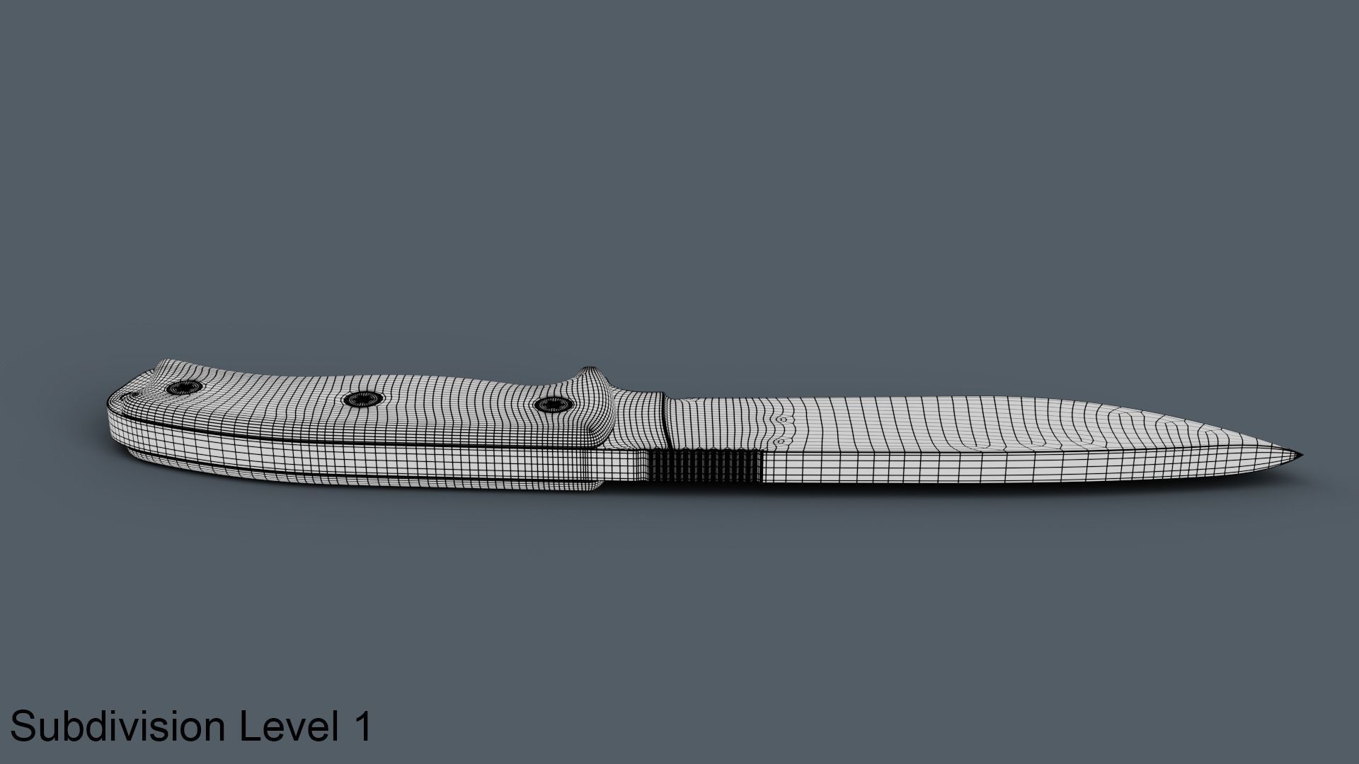 Survival Knife Low-poly 3D model_11