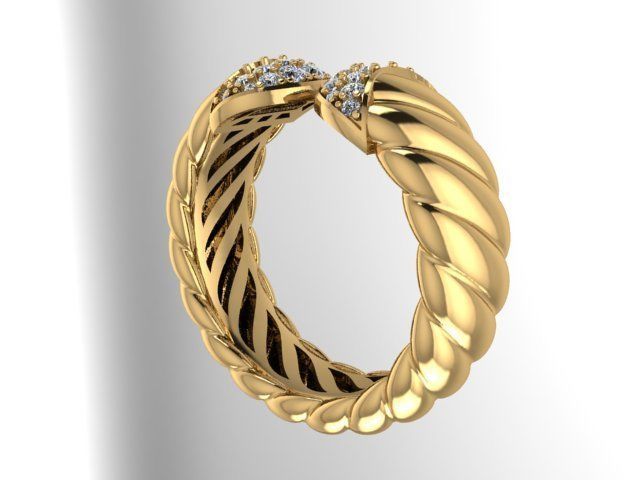 Ring jewelry 3D print model_2
