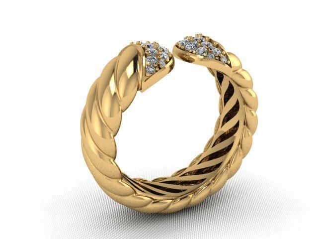 Ring jewelry 3D print model_7