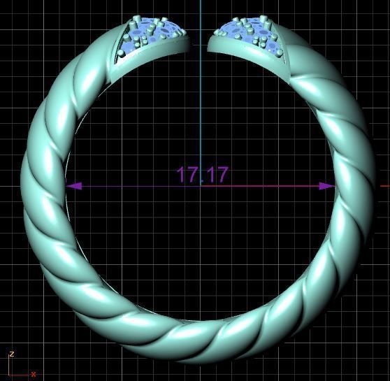 Ring jewelry 3D print model_14