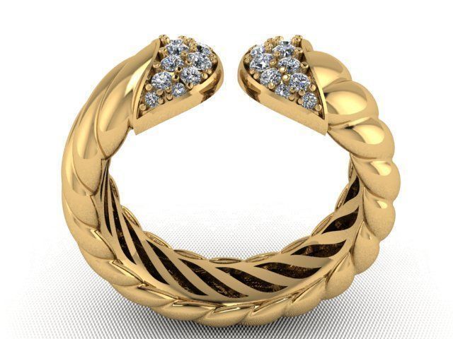 Ring jewelry 3D print model_6