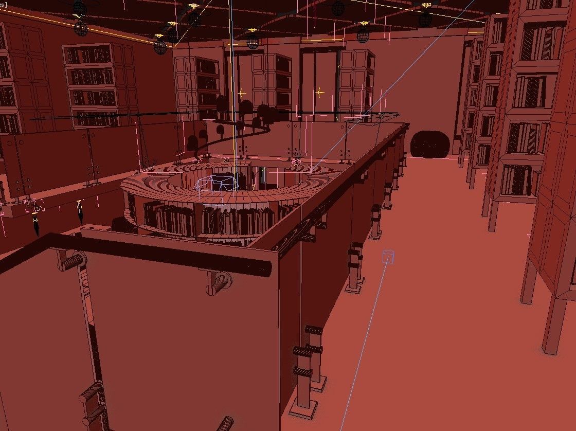 Public Library Interior Design Scene 3D model_9