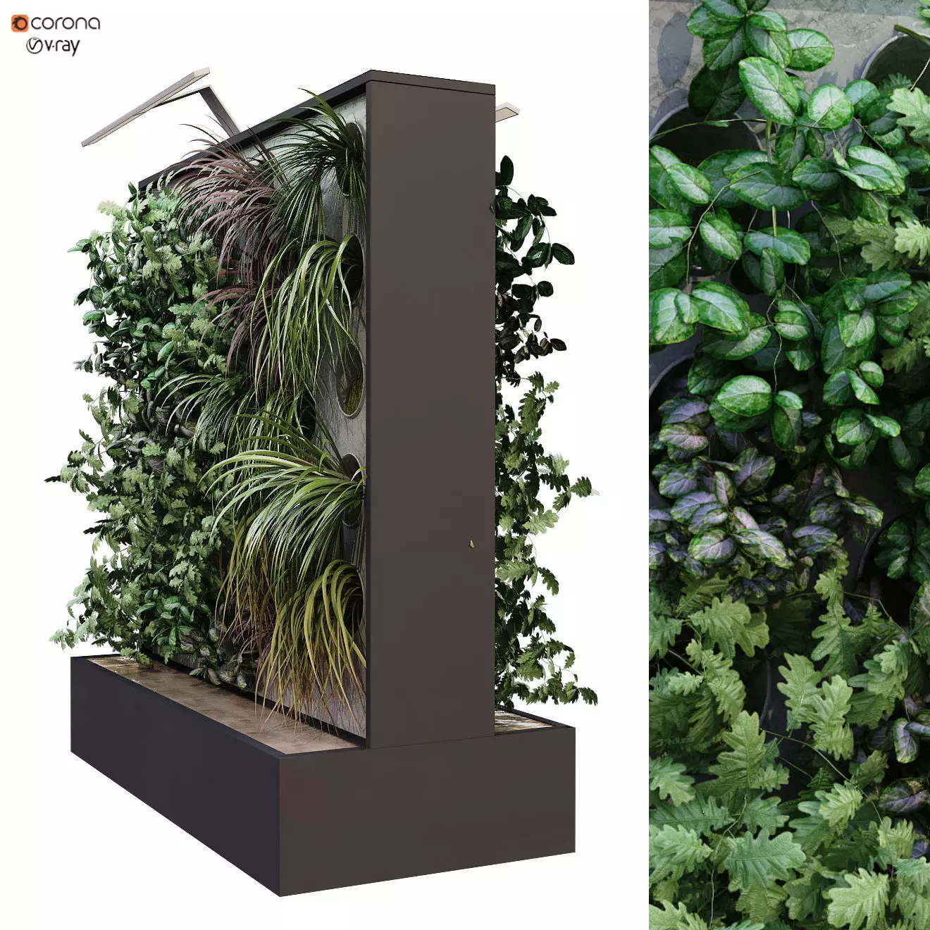 vertical plant box set 178 to sided 3D model_0