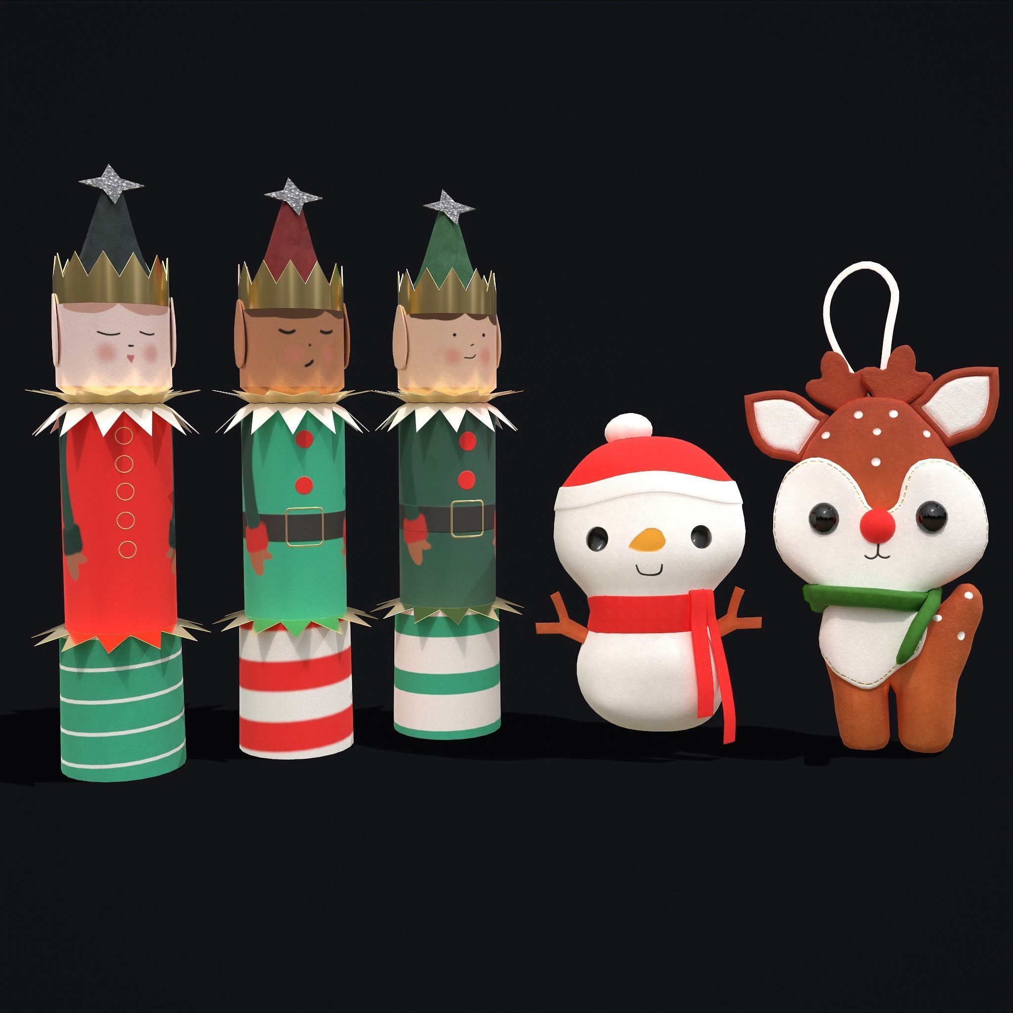 Christmas Toys and Crackers 3D Model Collection_32