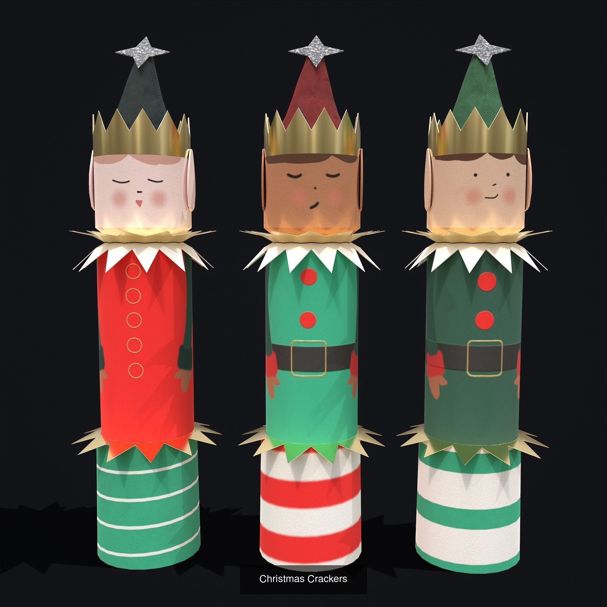 Christmas Toys and Crackers 3D Model Collection_5
