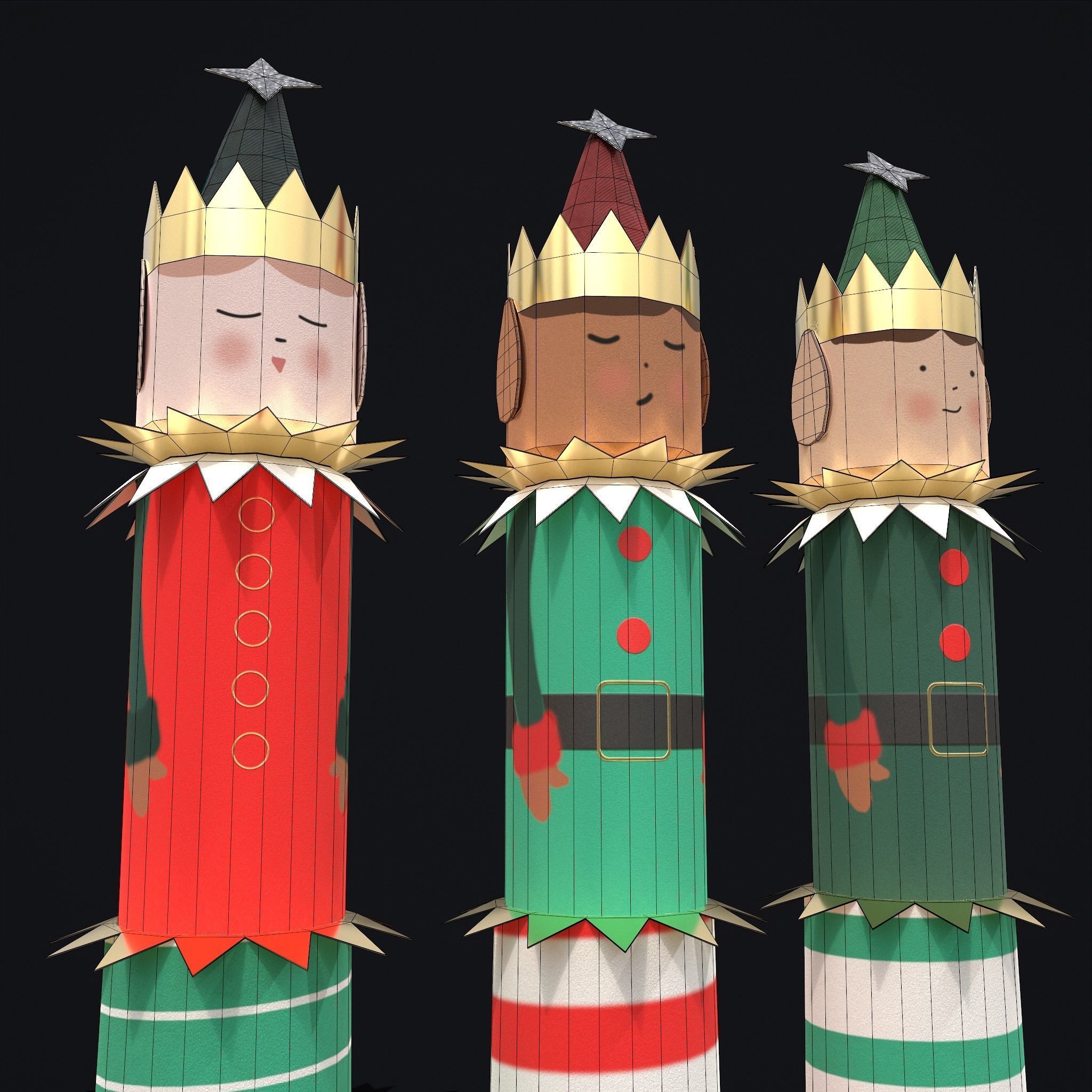 Christmas Toys and Crackers 3D Model Collection_29