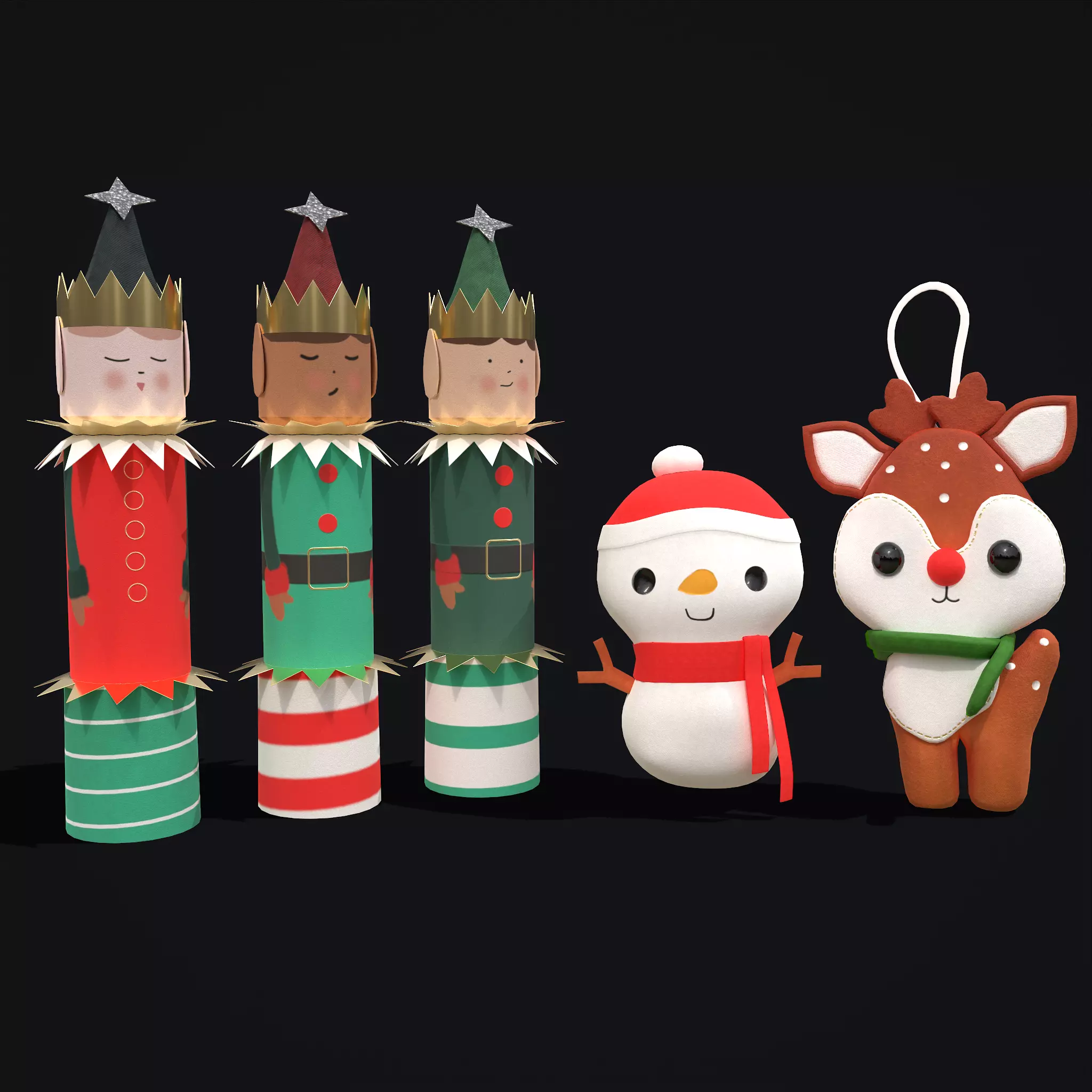 Christmas Toys and Crackers 3D Model Collection_0