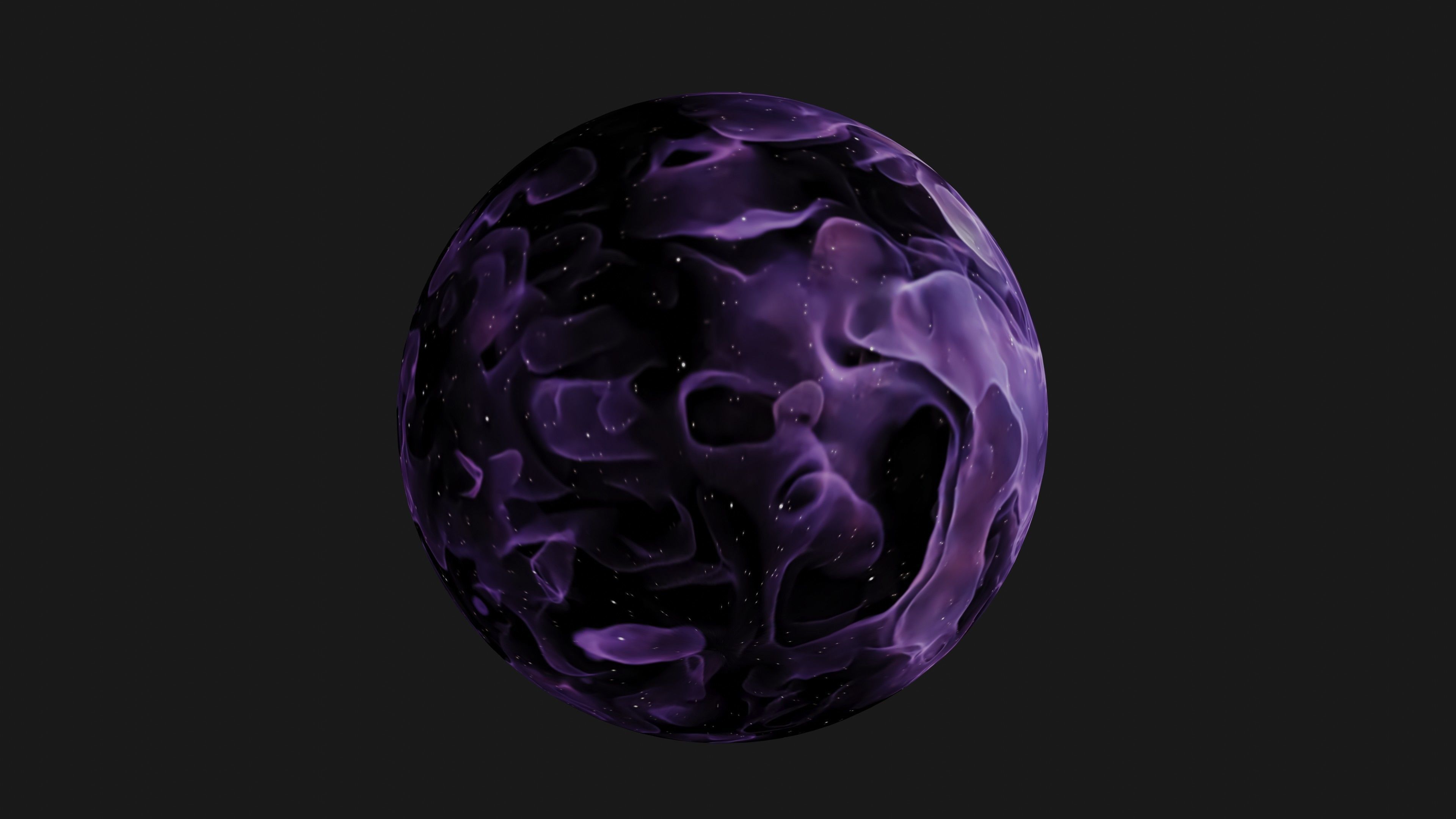 HDRI Panoramic Sky - 360 starfield - violet nova nebula 012 Low-poly 3D model_2