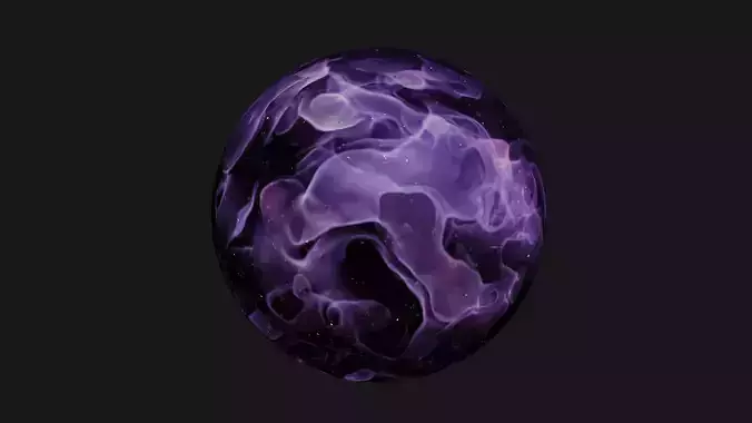 HDRI Panoramic Sky - 360 starfield - violet nova nebula 012 Low-poly 3D model