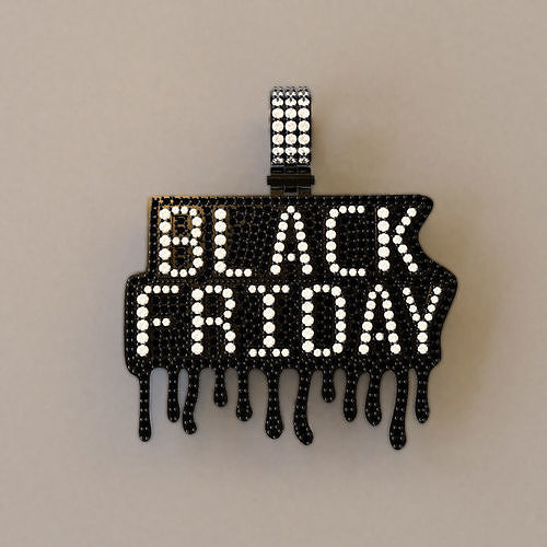 black friday iced out pendant Free 3D print model