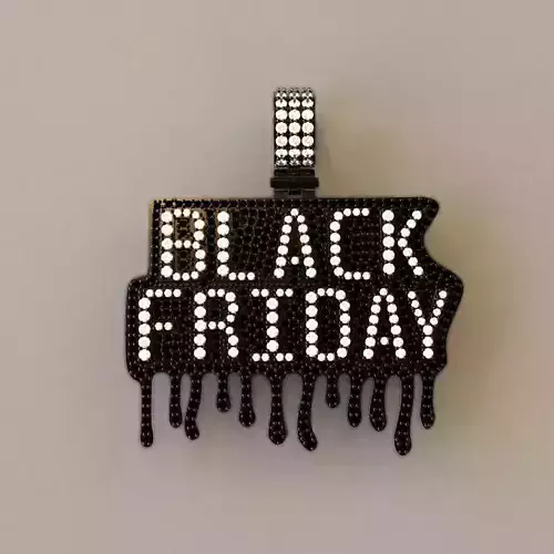 black friday iced out pendant Free 3D print model