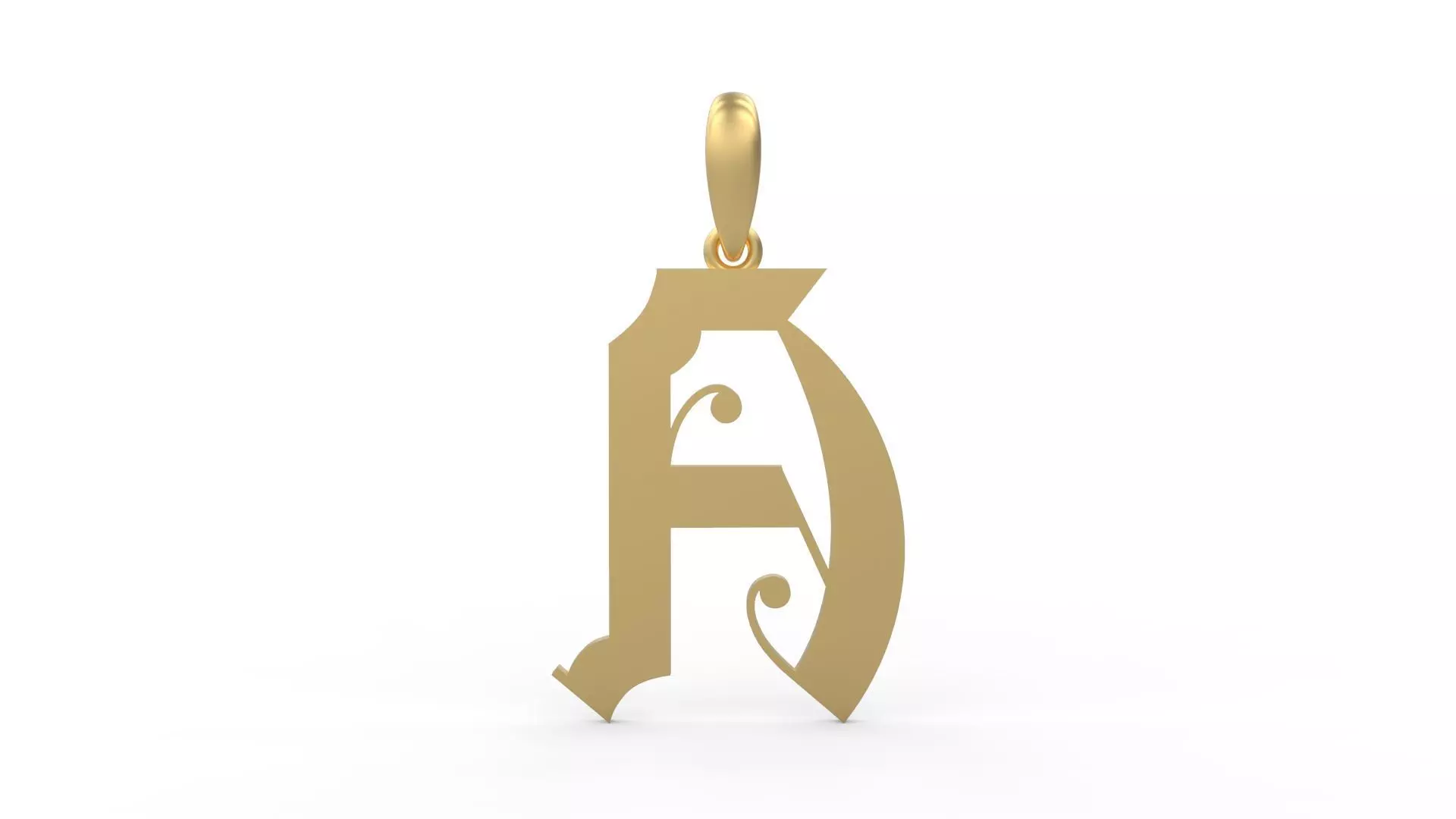 Initial Letters Pendant Battom Glory A 3D print model_0