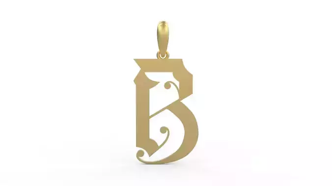 Initial Letters Pendant Battom Glory B