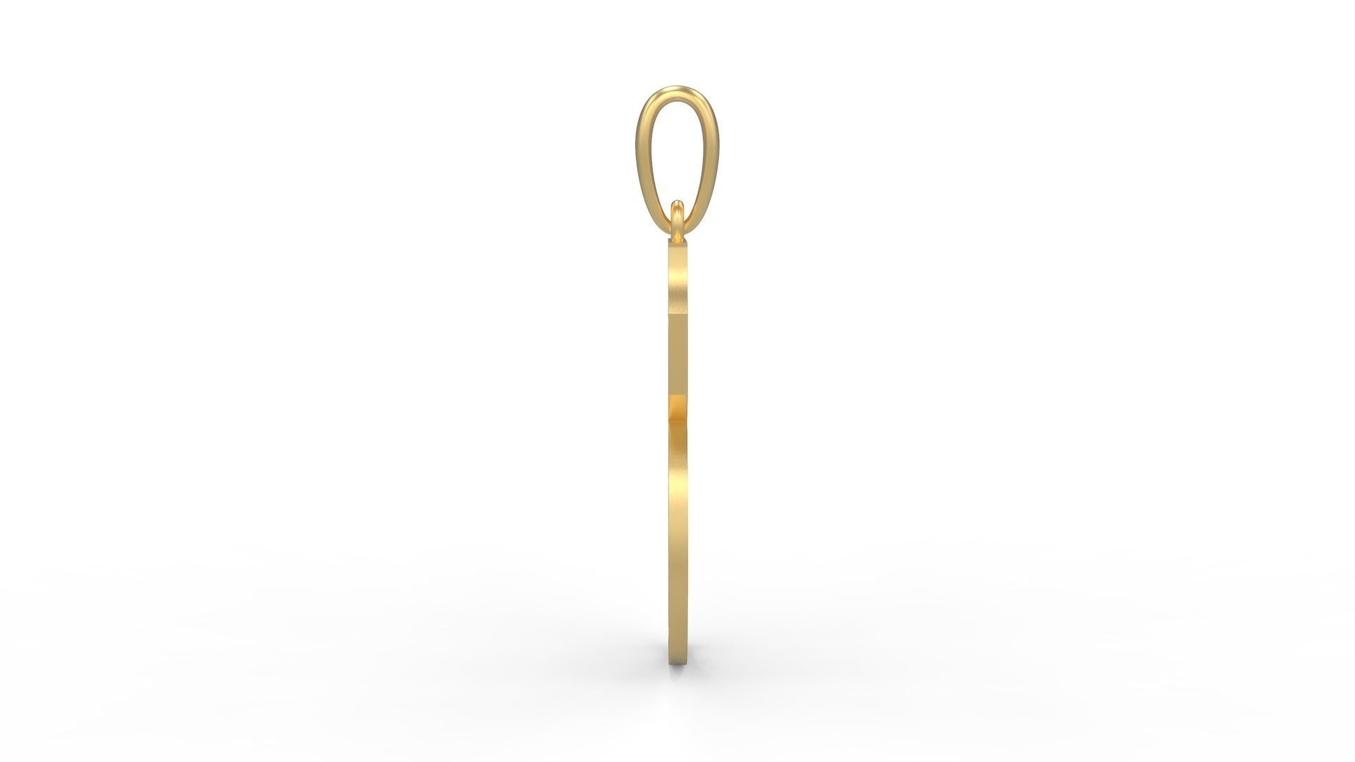 Initial Letters Pendant Battom Glory B 3D print model_2