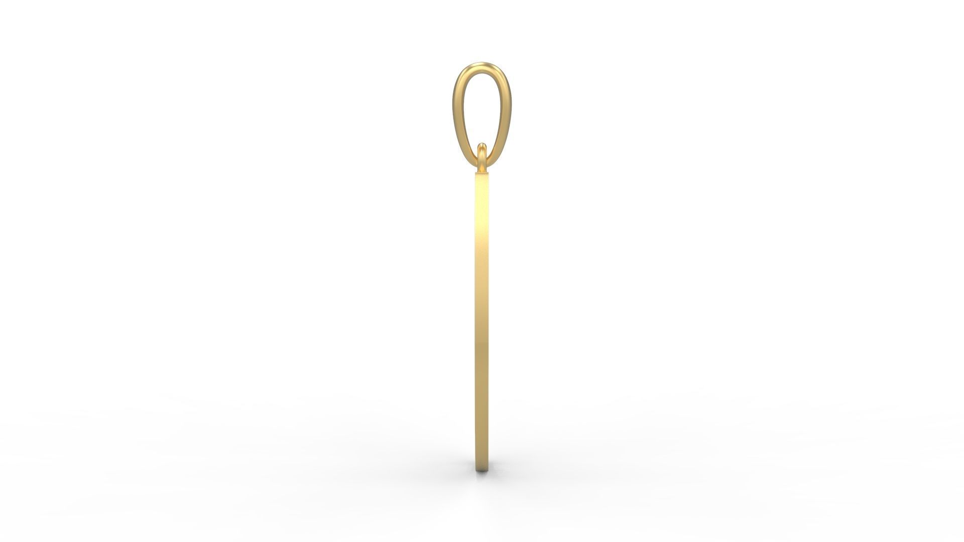 Initial Letters Pendant Battom Glory D 3D print model_2