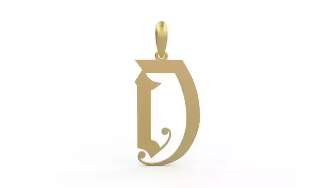 Initial Letters Pendant Battom Glory D