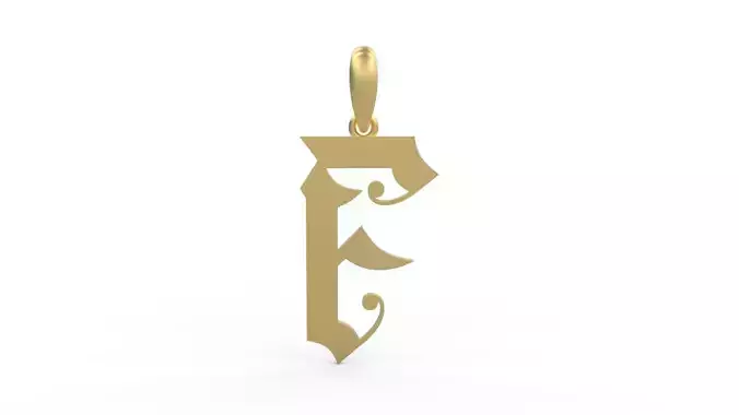 Initial Letters Pendant Battom Glory F