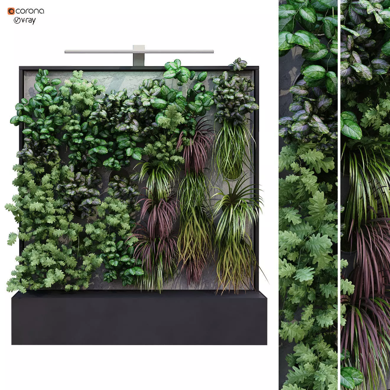 vertical plant box set 179 3D model