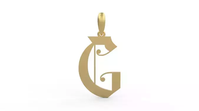 Initial Letters Pendant Battom Glory G