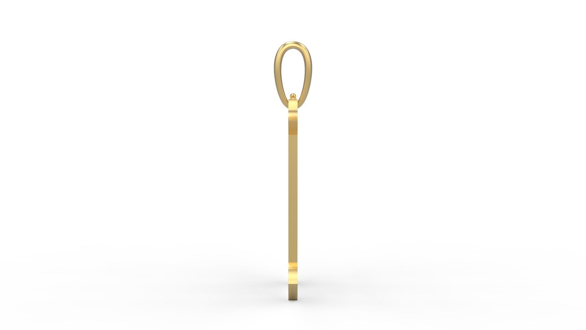 Initial Letters Pendant Battom Glory H 3D print model_2