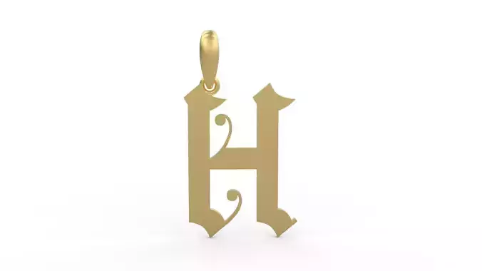 Initial Letters Pendant Battom Glory H