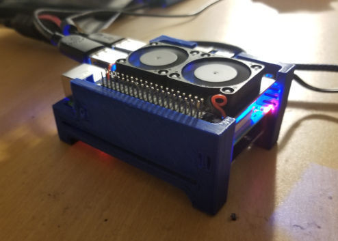 Raspberry Pi Duo Fan M2 SSD Footstool 3D print model_1