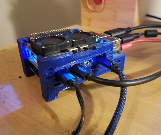 Raspberry Pi Duo Fan M2 SSD Footstool 3D print model_3