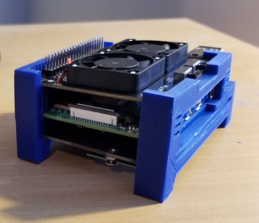 Raspberry Pi Duo Fan M2 SSD Footstool 3D print model_7