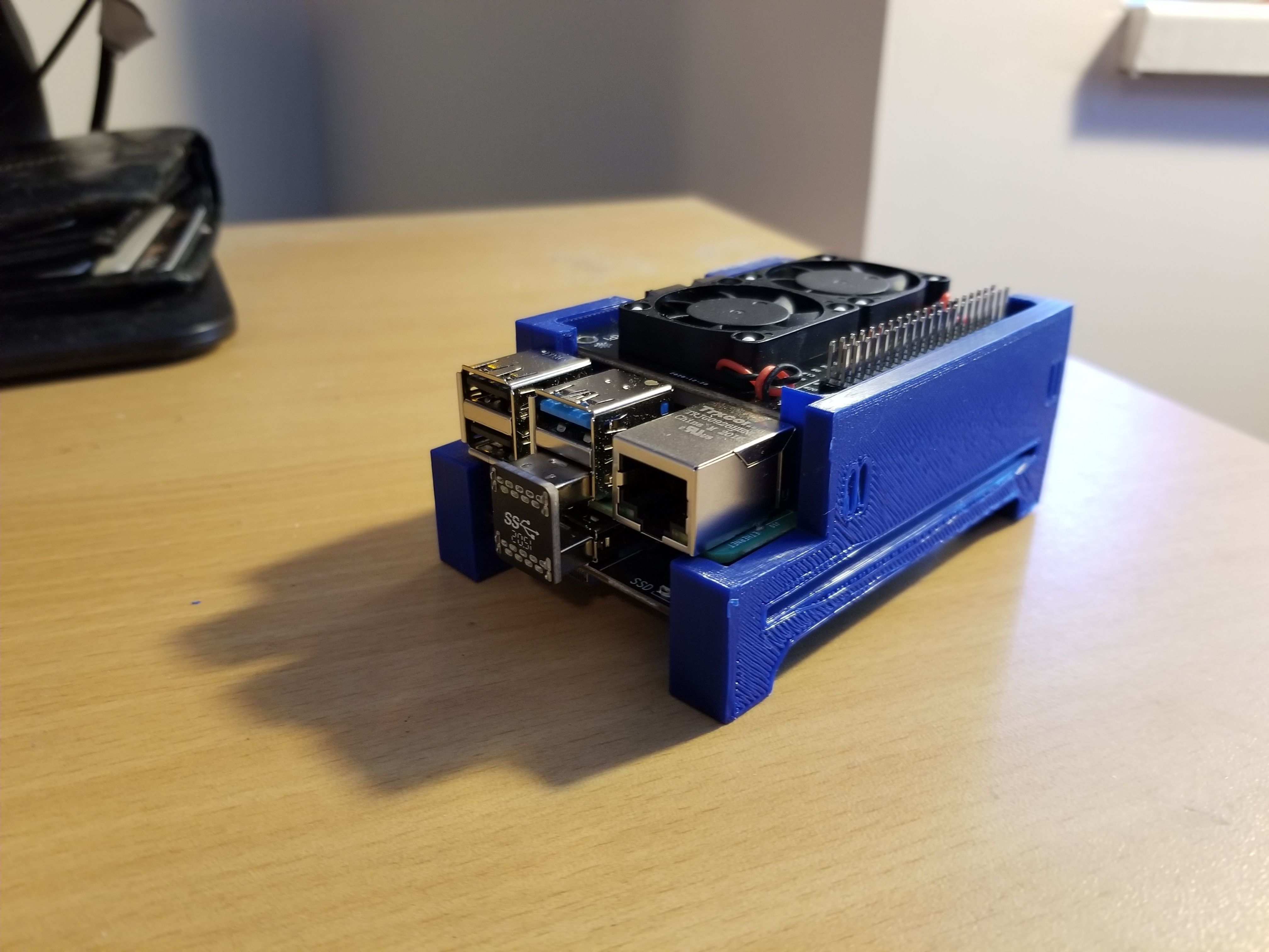 Raspberry Pi Duo Fan M2 SSD Footstool 3D print model_4