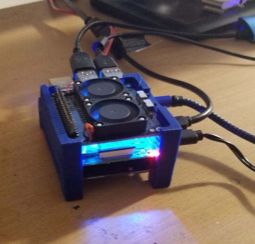 Raspberry Pi Duo Fan M2 SSD Footstool 3D print model_2