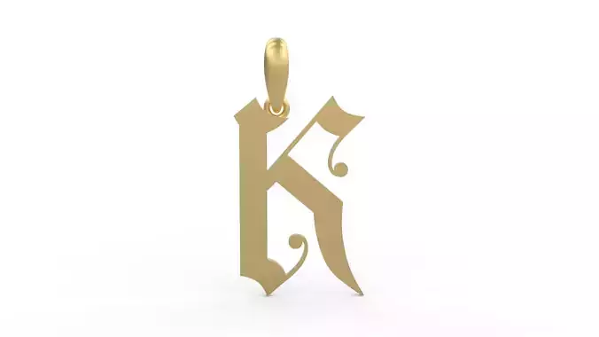 Initial Letters Pendant Battom Glory K